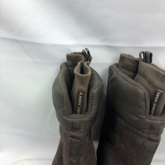 LANDS’ END Brown Suede Commuter Pull On Boot 6.5 - Picture 3 of 7